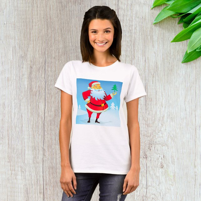 Whimsisk Jultomten med Mini Julgran T Shirt (Skapare uppladdad)