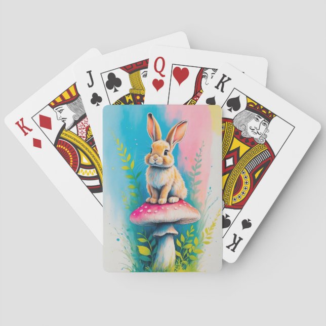 Whimsisk kanin, ljusfärgad Ar Casinokort (Baksidan)