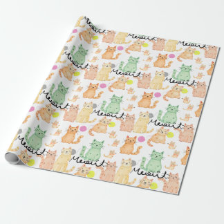 Whimsisk kattmetrisk emballering Papper - Perfekt Presentpapper