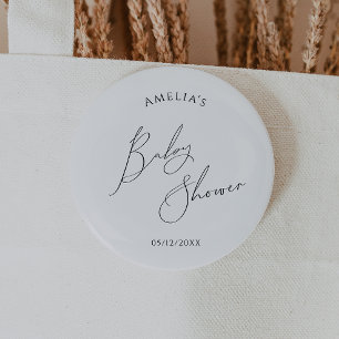 Whimsisk Könsneutral Bebis Shower Knapp