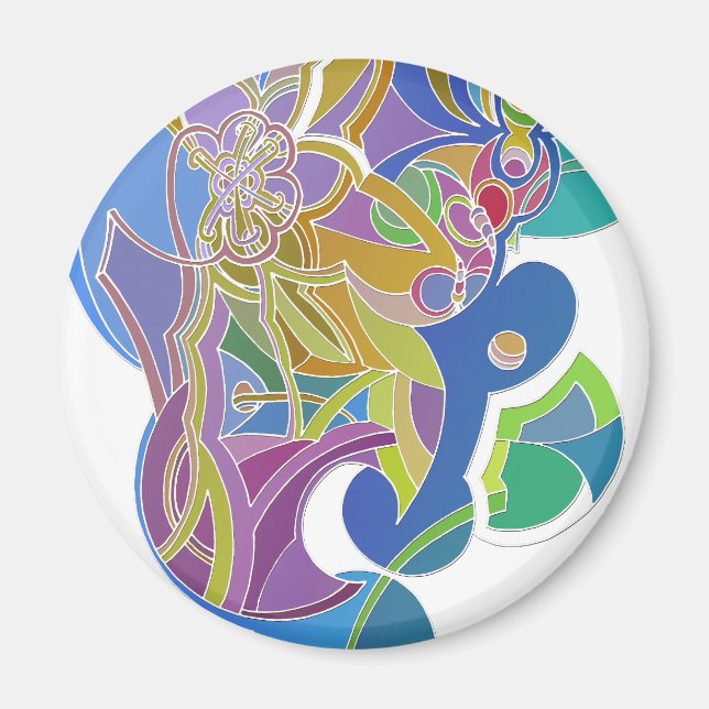 Whimsisk konst magnet (Framsidan)