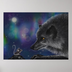 Whimsisk konversation: Varg och mus Poster