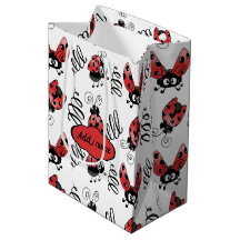 Whimsisk Ladybug och Swirls Medium Gift Bag