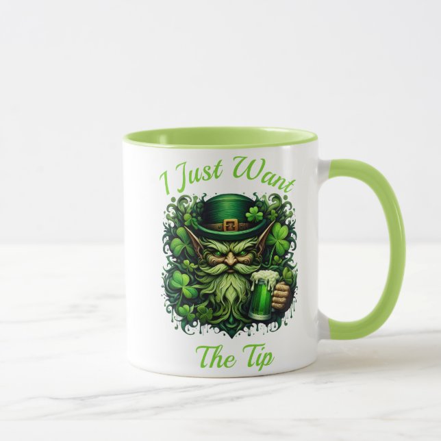 Whimsisk leprechaun som dricker ett frothy öl mugg (Höger)