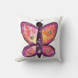 Whimsisk Lila Butterfly Kudde