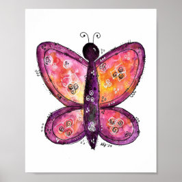 Whimsisk Lila Butterfly Poster