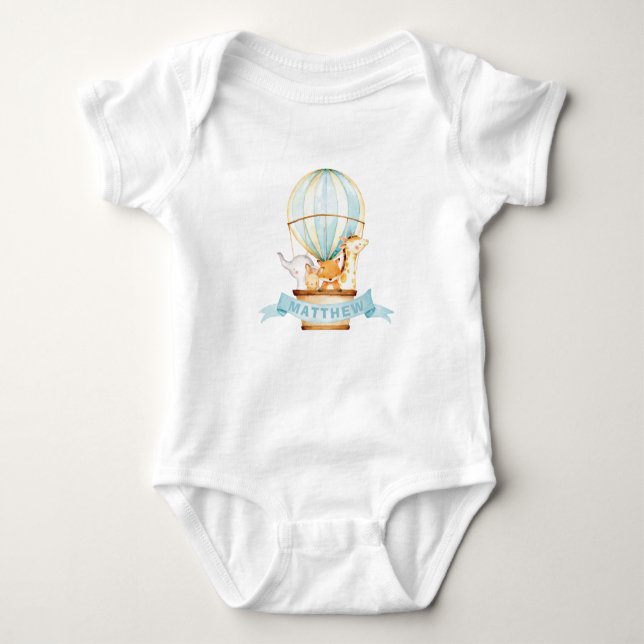 Whimsisk Luftballong Cute Baby djur Boy T Shirt (Framsida)