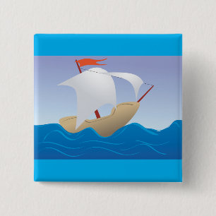 Whimsisk nötbåt minimalistisk segelfartyg knapp