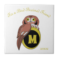 Whimsisk Östra Screech Uggla Monogram