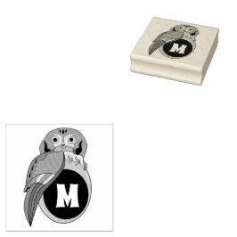 Whimsisk Östra Screech Uggla Monogram Stämpel