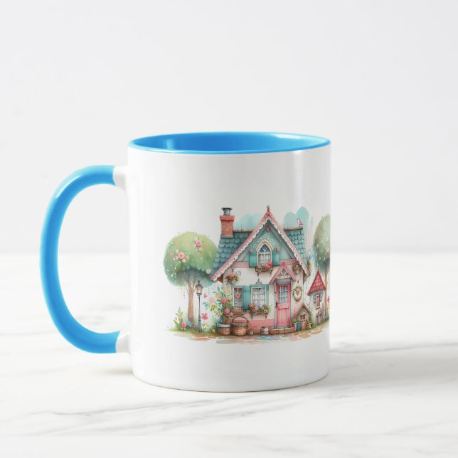 Whimsisk Pastell Sagostuga Konst Mugg (Vänster)