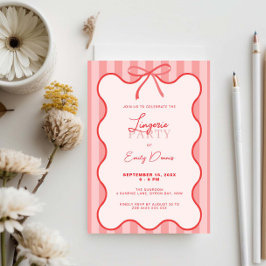 Whimsisk Retro Kant Lingeri Party Inbjudningar