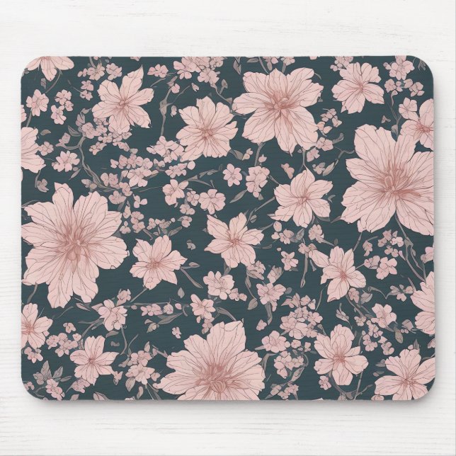 Whimsisk Rosa Sakura Mönster Musmatta (Framsidan)