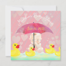 Whimsisk Rosa Vintage Ducky Parbrella Baby Shower