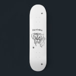 Whimsisk ruta: Redigerbar textradsartikel Mini Skateboard Bräda 18,5 Cm<br><div class="desc">Skateboard för coola med en lekfull linjebild teckning i en hund. Anpassa texten för personlig beröring!</div>
