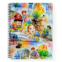 Whimsisk sagotecknad illustration
