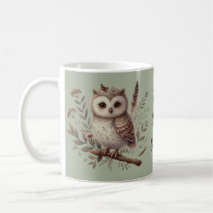 Whimsisk skogsolilja botanisk illustration kaffemugg