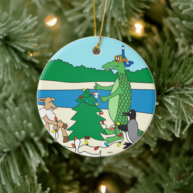Whimsisk strand julgransprydnad keramik (Träd)