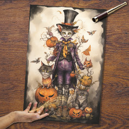 Whimsisk taloki katt 4 Halloween-Papper