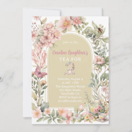 Whimsisk tea för två Wildblomsterträdgårdsdagen Inbjudningar