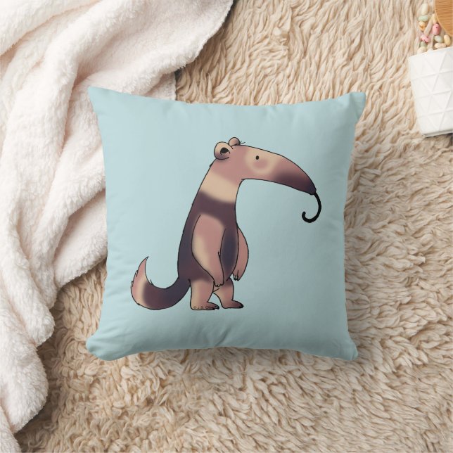 Whimsisk Tecknad Anteater Art Kudde (Filt)