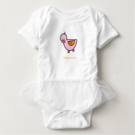 Whimsisk Tecknad Cute Sweet Rosa Girl Duckling Tee Shirt