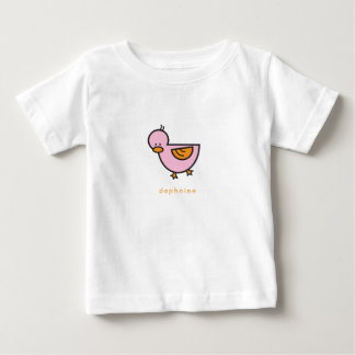 Whimsisk Tecknad Cute Sweet Rosa Girl Duckling Tee Shirt