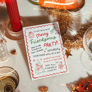 Whimsisk Vänner-mas Julfest Inbjudningar