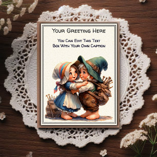 Whimsisk vardaglig sentimental saga bok konst vykort