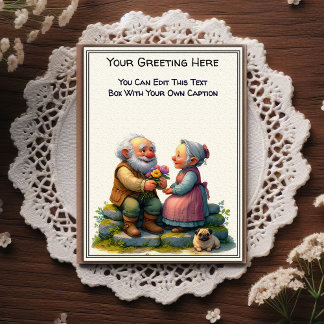 Whimsisk vardaglig sentimental saga bok konst   vykort