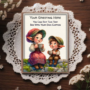 Whimsisk vardaglig sentimental saga bok konst   vykort