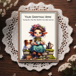 Whimsisk vardaglig sentimental saga bok konst   vykort