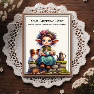 Whimsisk vardaglig sentimental saga bok konst vykort