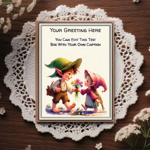 Whimsisk vardaglig sentimental saga konstbok vykort