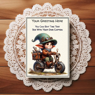 Whimsisk vardaglig sentimental Steampunkonst   Vykort