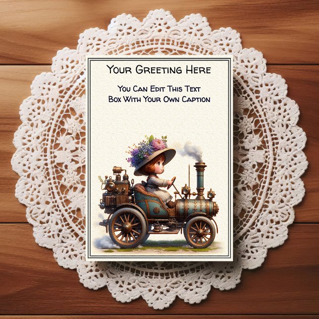 Whimsisk vardaglig sentimental Steampunktskonst   Vykort (Skapare uppladdad)