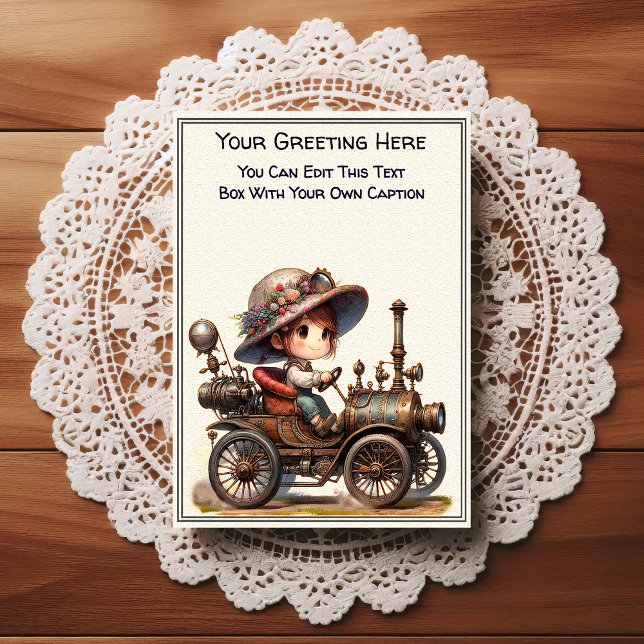 Whimsisk vardaglig sentimental Steampunktskonst   Vykort (Skapare uppladdad)