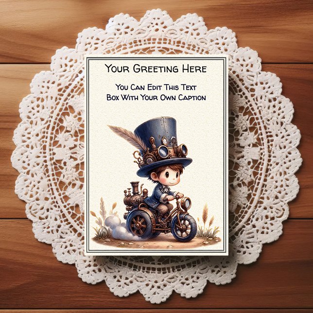 Whimsisk vardaglig sentimental Steampunktskonst   Vykort (Skapare uppladdad)