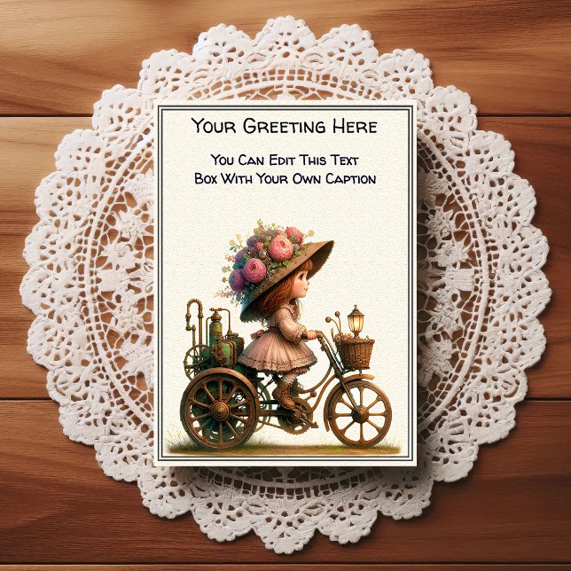 Whimsisk vardaglig sentimental Steampunktskonst   Vykort (Skapare uppladdad)