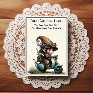 Whimsisk vardaglig sentimental Steampunktskonst   Vykort