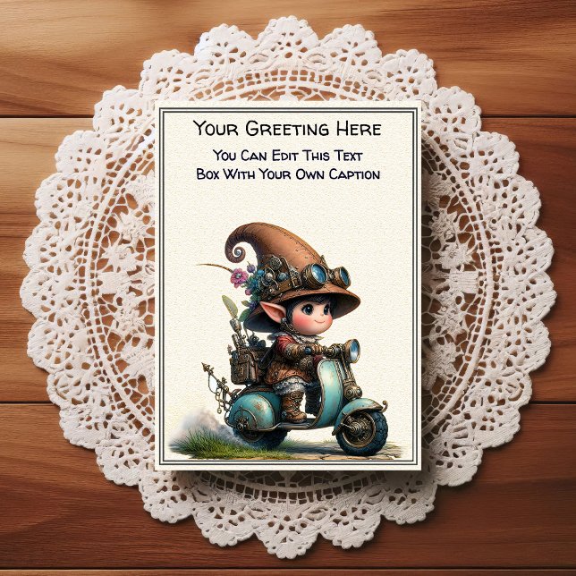 Whimsisk vardaglig sentimental Steampunktskonst   Vykort (Skapare uppladdad)