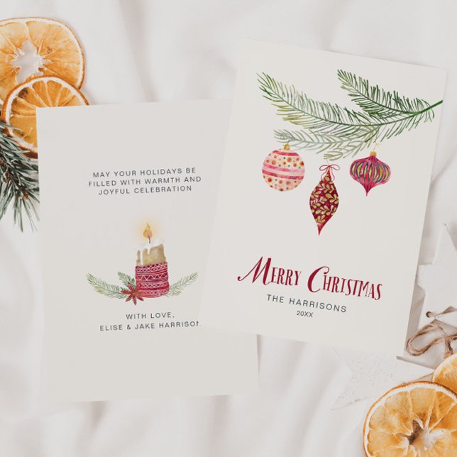 Whimsisk vattenfärg julkort (Skapare uppladdad)