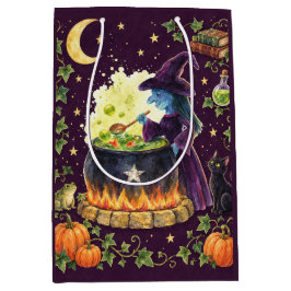 Whimsisk Vattenfärgshäxa Kittel Halloween-present