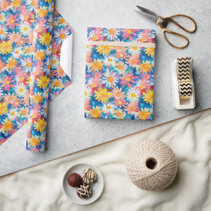 Whimsisk vattenfärgsmålning av lekfulla Daisy Presentpapper