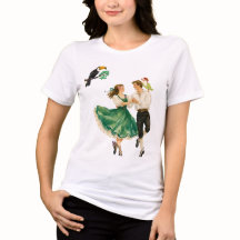 Whimsisk Vintage Folkdans Romantik Konst Design