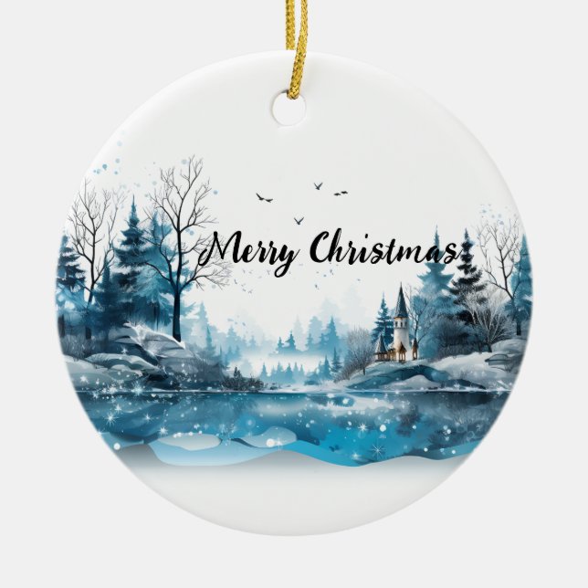 ❄️ Whimsisk Vinter Värld Ornament 🎄 (Framsidan)