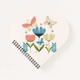 Whimsiska blommor och fjärilar