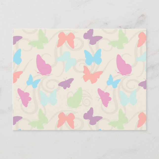 Whimsiska fjärilar vykort (Framsida)