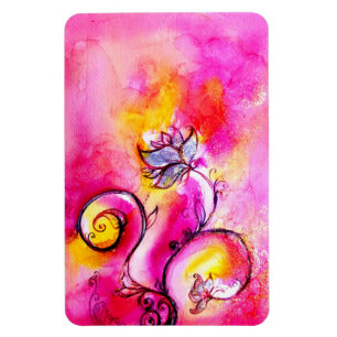 WHIMSISKA FLÖDEN rosa Fuchsia gult lila Magnet