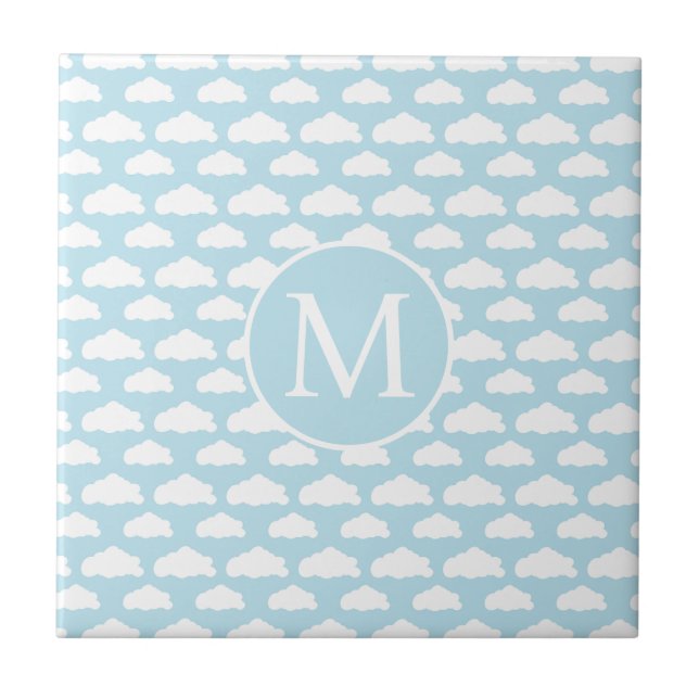 Whimsiska moln Mönster Kakelplatta (Framsidan)